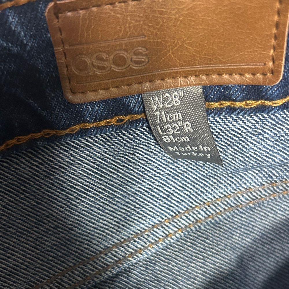 ASOS Button-fly Patterned Jeans Size 28 - Picture 3 of 5